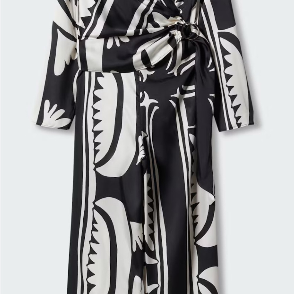 Mango Black and White Italian Fabric Garment